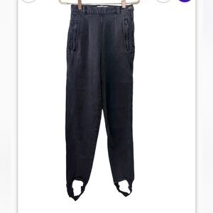Vintage black Jean stir-up pants. White Stag size 6 original 80’s stirrups (610)